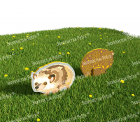 Двусторонний модуль с сенсорными элементами «Тактильный топиарий Ёжик»