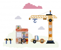 Декоративно-развивающая панель "Стройка"