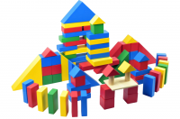 Конструктор детский деревянный ОТ РОЖДЕНИЯ ДО ШКОЛЫ 3-4 года 81 элемент