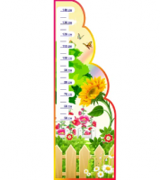 Стенд резной "Ростомер" группа Подсолнушки