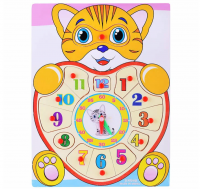 Пазл-вкладыш "Часы. Тигр"