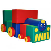 Мягкий модуль "Трансформер Паровоз" 16 элементов