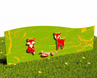 Забор из Экопластика "Лесные друзья" (Модель2)