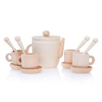 Деревянный чайный сервиз "Посидим вчетвером"