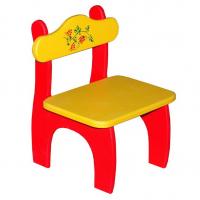 Стульчик для кукол деревянный с росписью (19,5х17х24,5 см.)