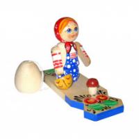 Богородская игрушка "Девочка с корзинкой"
