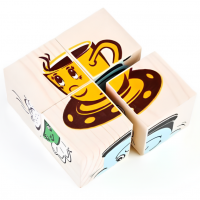 Кубики деревянные "Посуда"