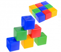 Набор цветных кубиков, 9 штук 8х8 см