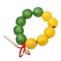Бусы "Счет до 10" желто-зеленые