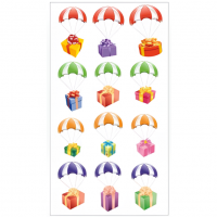 Набор наклеек "Подарки"