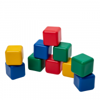Набор цветных кубиков, 10 штук 12х12 см