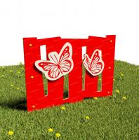 Забор из Экопластика "Полет Бабочек"