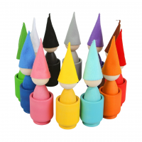 Счетный материал «Гномики большие в колпачках в стаканчиках»