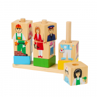 Кубики деревянные на палочке «Профессии»