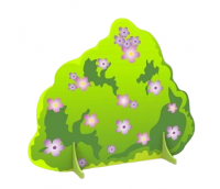 Декорация "Кустик с цветочками"