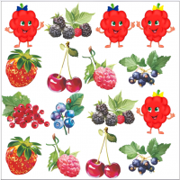 Наклейки декоративные "Ягоды"