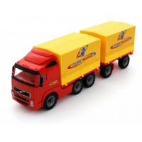 Автомобиль бортовой тентовый с прицепом (в сеточке)