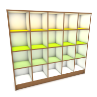 Шкаф для горшков на цоколе, 20 ячеек