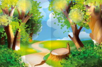 Декорация (задник сцены) "Удивительный лес"