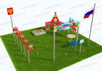 Патриотическая площадка  "Центр нравственно-патриотического воспитания юных патриотов". Комплект: Оптима 1 