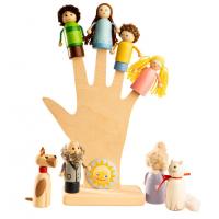 Набор пальчиковых игрушек "Семья с домашними животными"