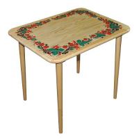 Стол с художественной росписью, малый травка "Ягоды", 3-й ростовой категории