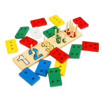 Пирамидка логическая "Весело считаем", с прямоугольными деталями