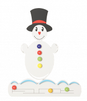 Элемент настенной панели "Снеговик на снегу" окружающая среда
