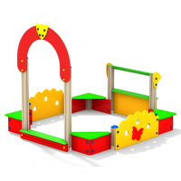 Песочница для детской площадки с аркой