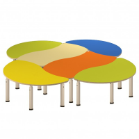 Комплект столов "Анютины глазки", регулируемых по высоте, 2400х2400 мм (ЛДСП)