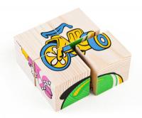 Кубики деревянные «Игрушки»