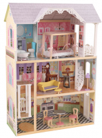 Трехэтажный дом из дерева для Барби "Кайли" (Kaylee, 65251) с мебелью 10 предметов