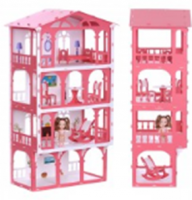 Домик для кукол "Четырехэтажный дом"