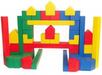 Деревянный конструктор "Стройка" с методикой, 44 детали