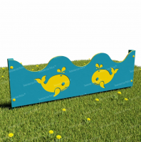 Забор из Экопластика "Киты" (Модель2)