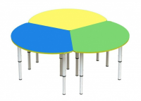 Стол трилистник, регулируемый по высоте, d=1400 мм (ЛДСП)