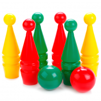 Кегли (6 шт.) + 2 мяча