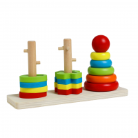 Деревянная игрушка "Пирамидка и сортер"