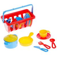 Корзина с детской посудой на 4 персоны