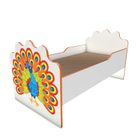 Кровать детская одноярусная "Павлин" 1232х632х600 мм