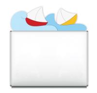 Декорация для магнитной доски "Лодки на волнах"