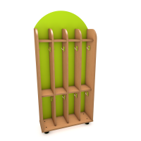 Шкаф для полотенец напольный двухъярусный, 4 секции (ХДФ цветной)