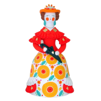 Дымковская игрушка "Барыня с зонтом"